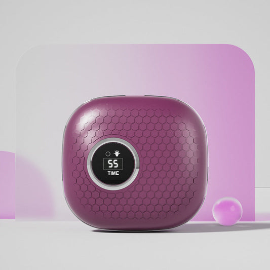 Purple Portable Ultrasonic Contact Lens Cleaner - Automatic Electric Cleaning Case with LED Makeup Mirror, USB Rechargeable for Travel & Home Tristar Online