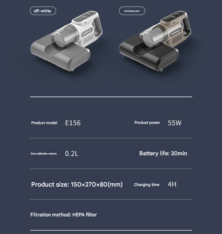 Khaki High-Power Wireless UV Sterilization Mite Removal Vacuum Cleaner - Powerful Suction and Deep Cleaning for Home Use Tristar Online