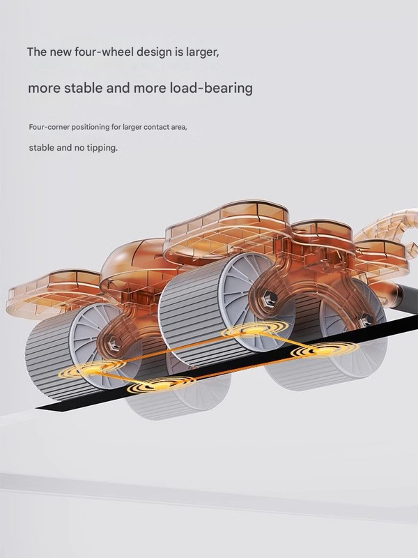 Blue Six-Elbow Four-Wheel Automatic Rebound Abdominal Wheel - Home Fitness Equipment for Toning Abs and Building Core Strength Tristar Online