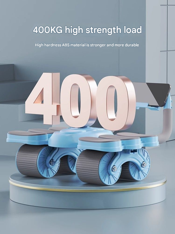 Blue Six-Elbow Four-Wheel Automatic Rebound Abdominal Wheel - Home Fitness Equipment for Toning Abs and Building Core Strength Tristar Online