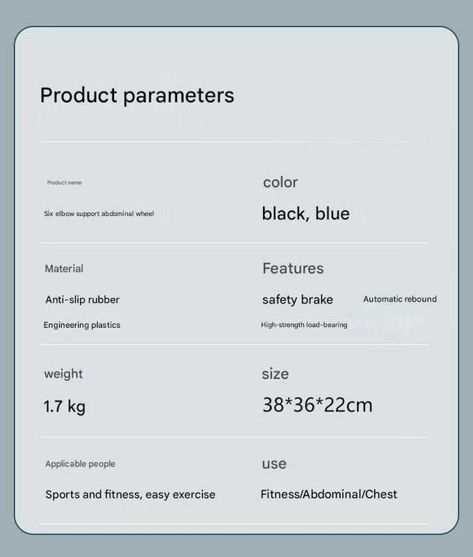 White Six-Elbow Four-Wheel Automatic Rebound Abdominal Wheel - Home Fitness Equipment for Toning Abs and Building Core Strength Tristar Online