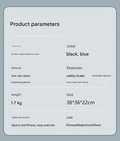 White Six-Elbow Four-Wheel Automatic Rebound Abdominal Wheel - Home Fitness Equipment for Toning Abs and Building Core Strength Tristar Online