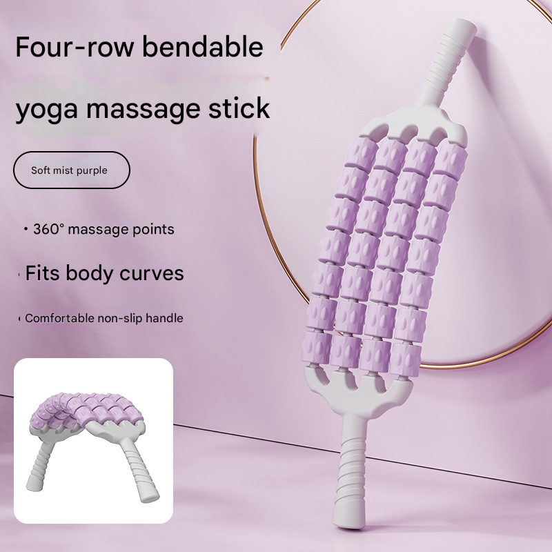 Purple Four-Row Bendable Massage Roller - Muscle Relaxation and Sensory Integration Training for Children Tristar Online