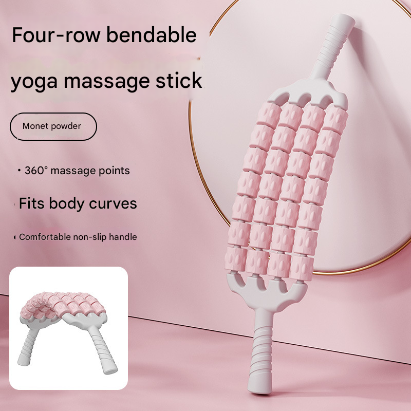 Pink Four-Row Bendable Massage Roller - Muscle Relaxation and Sensory Integration Training for Children Tristar Online