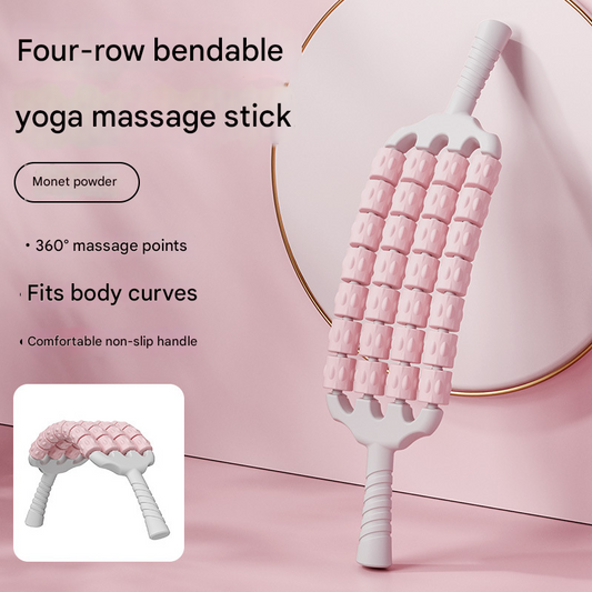 Pink Four-Row Bendable Massage Roller - Muscle Relaxation and Sensory Integration Training for Children Tristar Online