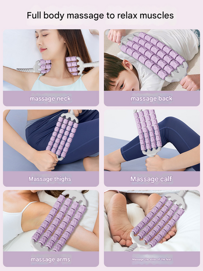 Pink Four-Row Bendable Massage Roller - Muscle Relaxation and Sensory Integration Training for Children Tristar Online