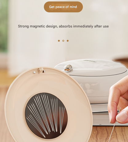 Cream color Modern Portable Sewing Kit - All-in-One Compact Organizer with Magnetic Pin Cushion for Home & Travel Tristar Online
