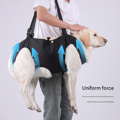 Black Pet Support Harness for Senior and Disabled Dogs - Adjustable Chest and Back Support Leash(Size M) Tristar Online