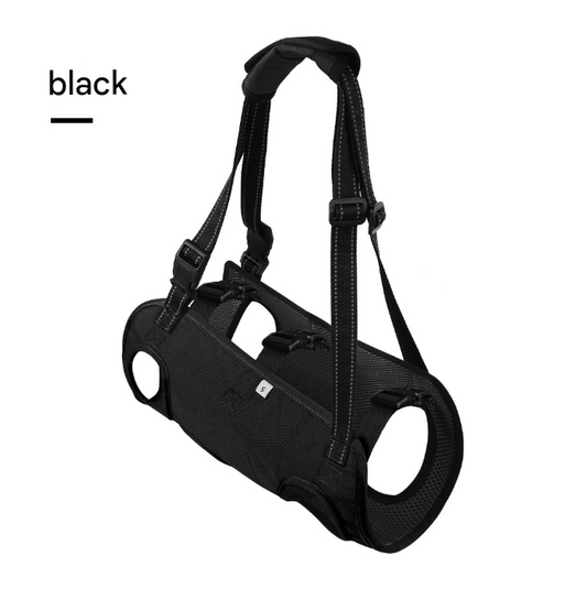 Black Pet Support Harness for Senior and Disabled Dogs - Adjustable Chest and Back Support Leash(Size XL) Tristar Online