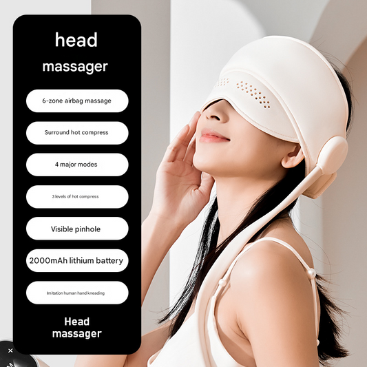 Capless Version Electric Head Massage Hat with Inflatable Airbags - 6-Zone Scalp Therapy for Relaxation and Sleep Aid Tristar Online