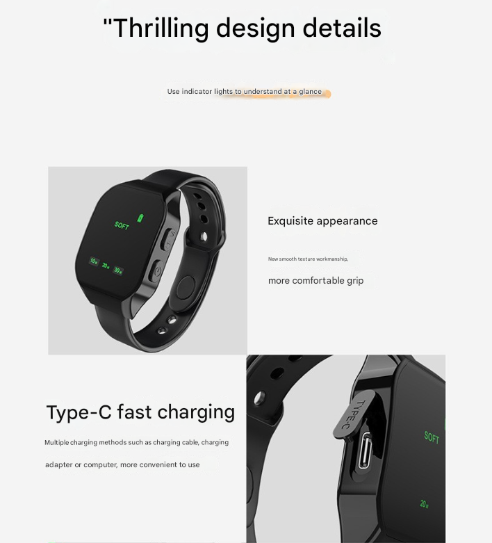 Black Smart Microcurrent Wristband Sleep Aid - Wearable Sleep Assistance Device Tristar Online