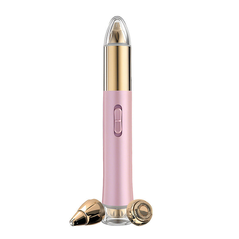 2-in-1 Electric Hair Remover for Women - Eyebrow Trimmer & Facial/Body Shaver with LED Light, USB-C Rechargeable(pink) Tristar Online