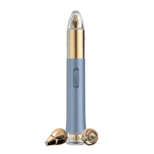 2-in-1 Electric Hair Remover for Women - Eyebrow Trimmer & Facial/Body Shaver with LED Light, USB-C Rechargeable(blue) Tristar Online