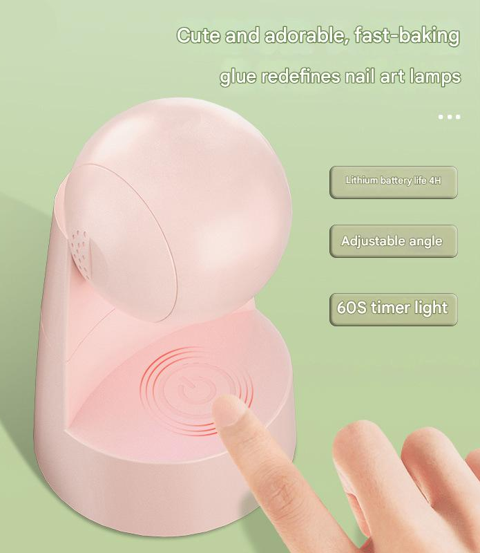 Two Mini Portable UV/LED Nail Lamp - Fast Curing, Adjustable Angle, 60s Timer, USB Rechargeable(pink) Tristar Online