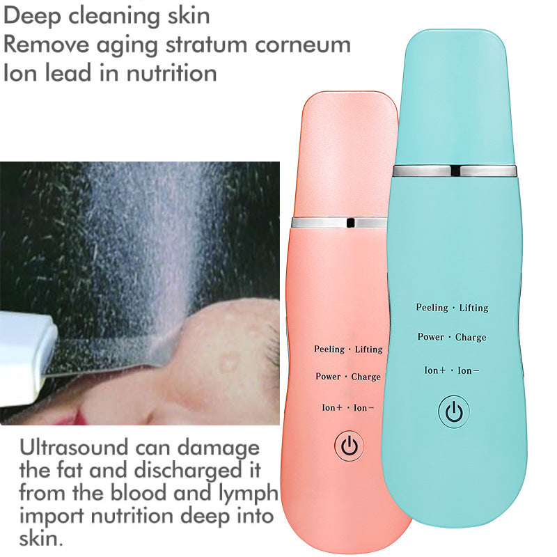 Ultrasonic Skin Scrubber - Deep Cleansing, Peeling, Lifting & Ion Infusion Facial Spatula(white) Tristar Online