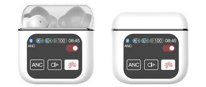 TWS Bluetooth Earbuds with 1.9 HD Touch Screen Case - ANC/ENC Noise Reduction(white)" Tristar Online