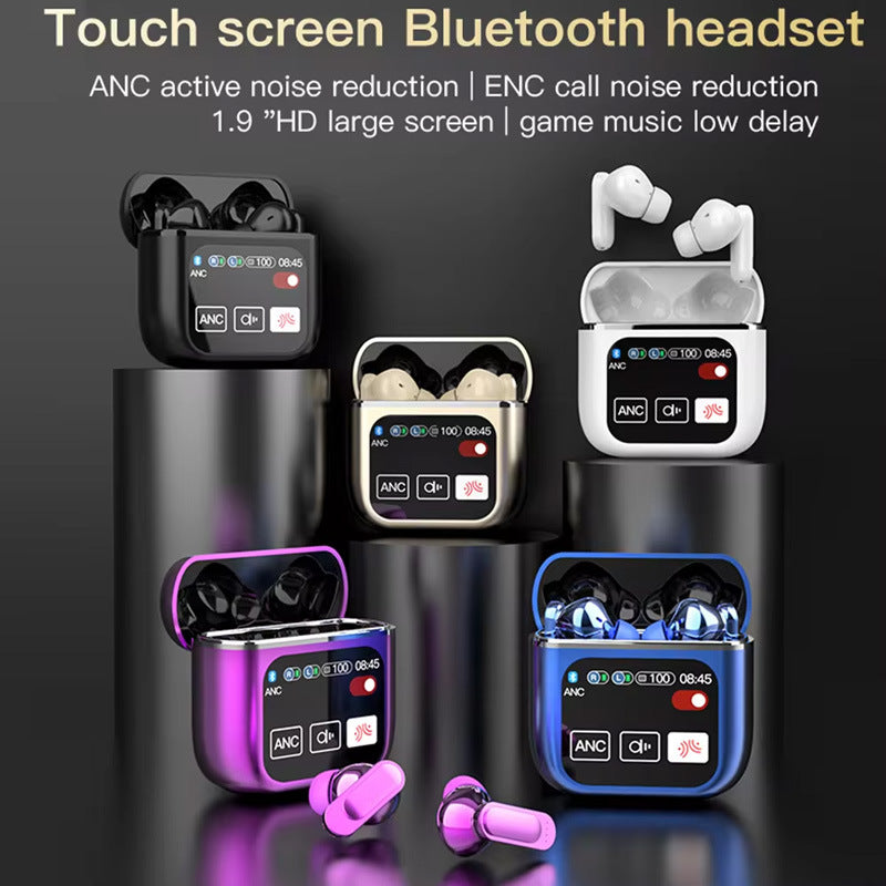 TWS Bluetooth Earbuds with 1.9 HD Touch Screen Case - ANC/ENC Noise Reduction(white)" Tristar Online