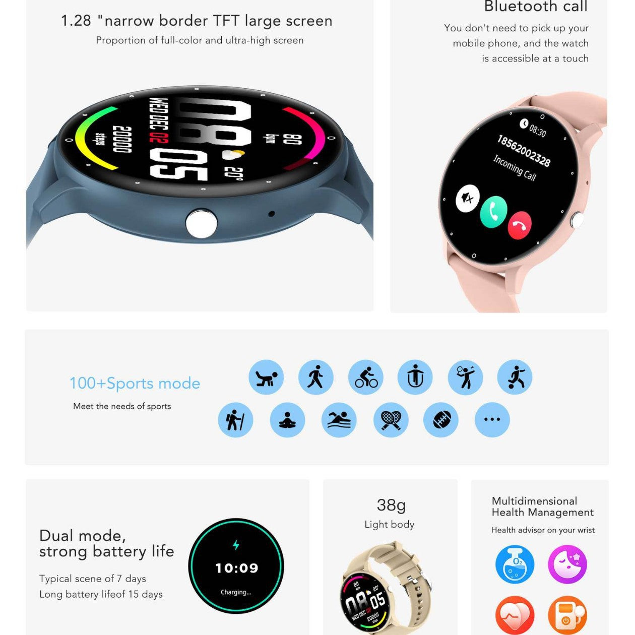 Feature-Rich Smartwatch: 1.28 HD Display  Bluetooth Calling Extensive Sports Tracking (yellow)" Tristar Online