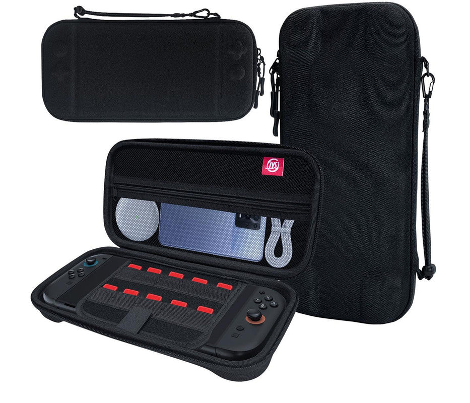 Portable Hard Shell Travel Case for Nintendo Switch/Switch Lite/OLED - Game Card Slots & Accessory Pocket(black) Tristar Online