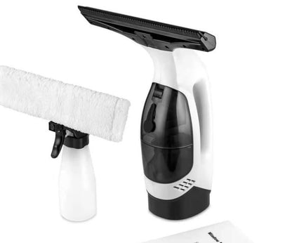 Cordless Window & Surface Vacuum Cleaner Kit - Rechargeable, Streak-Free Squeegee with Spray Bottle(White) Tristar Online