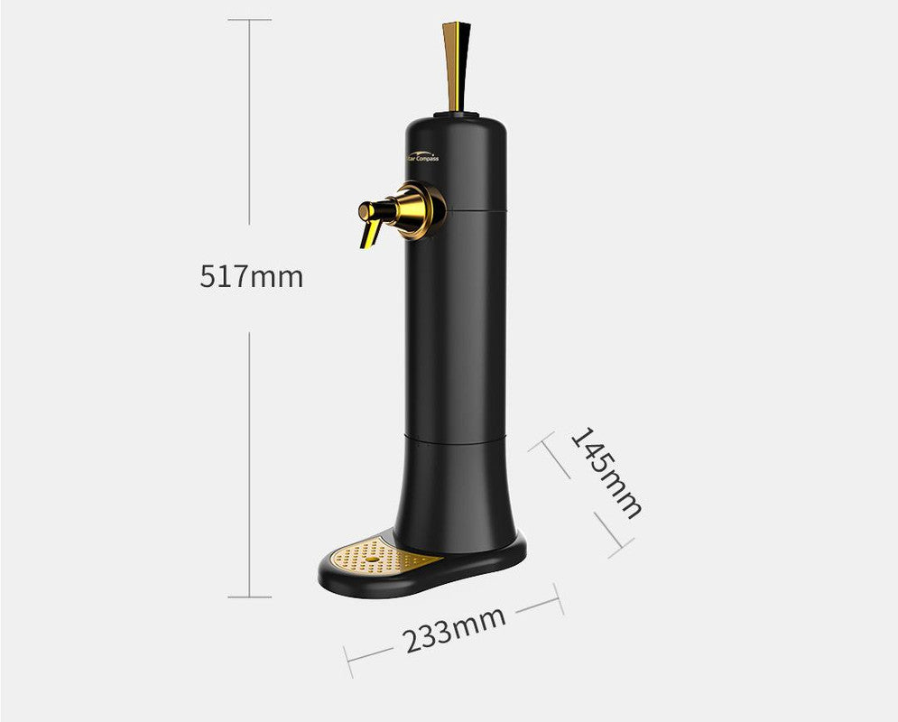 Ultrasonic Beer Foam Creator & Dispenser - Portable Tap for Canned & Bottled Beer with Cooling System(black) Tristar Online