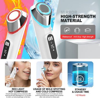 Advanced 3-in-1 Skin Care Device: 15-Level Spot Remover Pen with Hot & Cold Facial Therapy(White) Tristar Online