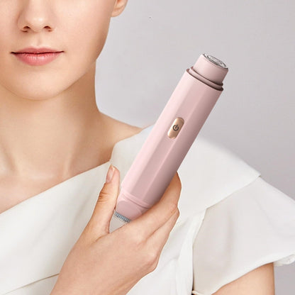2-in-1 Women's Electric Body Shaver & Facial Trimmer - IPX7 Waterproof, Dual Head with Ceramic Blades, USB Rechargeable(Pink) Tristar Online