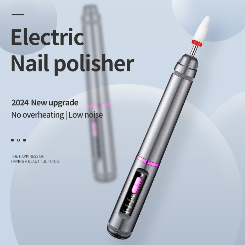 Professional Electric Nail Drill Pen Kit - 3-Speed, Bidirectional, Rechargeable Manicure & Pedicure Tool(Silver Gray) Tristar Online