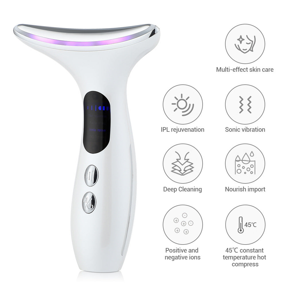 Multi-Function Neck & Face Beauty Device - 4-in-1 LED Light Therapy, EMS Lifting & Anti-Wrinkle Massager(Gradient) Tristar Online