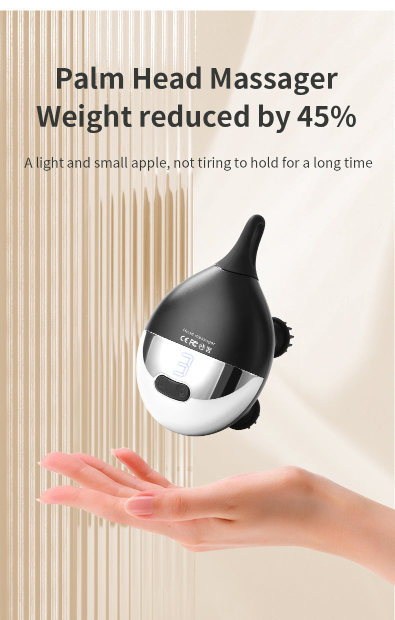 Intelligent 3D Electric Head & Scalp Massager - 7 Massage Techniques, IPX7 Waterproof, Rechargeable(Yellow) Tristar Online