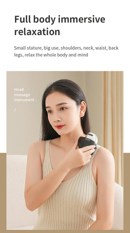 Intelligent 3D Electric Head & Scalp Massager - 7 Massage Techniques, IPX7 Waterproof, Rechargeable(Yellow) Tristar Online