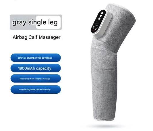 Rechargeable Air Compression Leg Massager with Heat Therapy for Knee & Calf Relief(grey-Single) Tristar Online