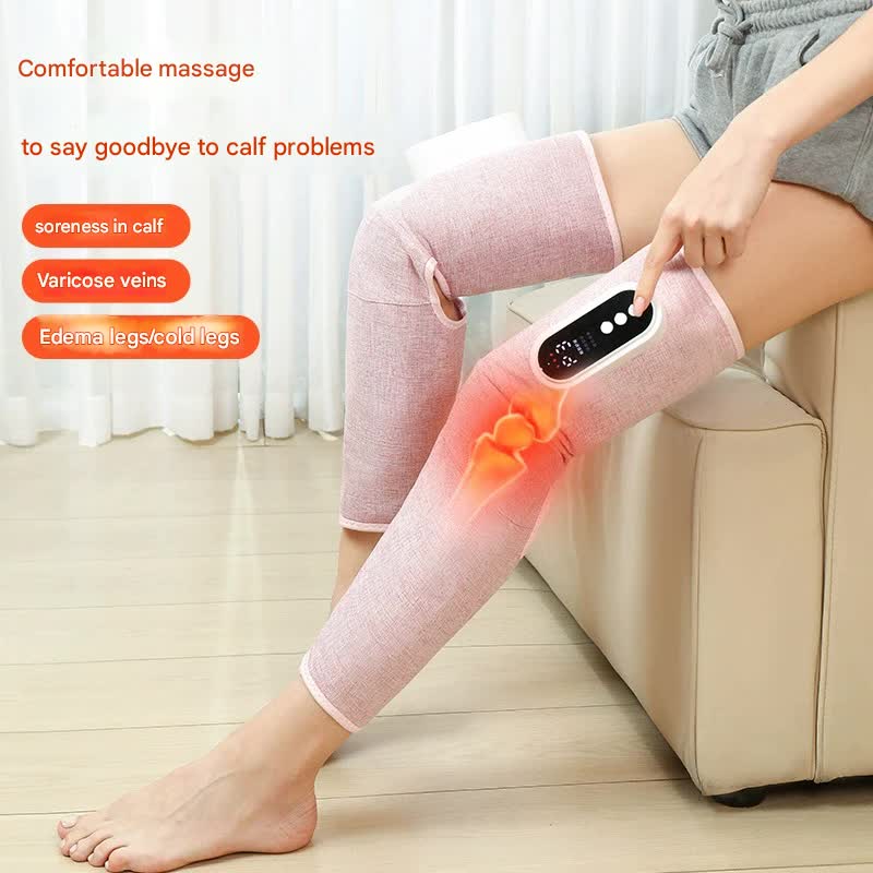 Rechargeable Air Compression Leg Massager with Heat Therapy for Knee & Calf Relief(grey-Double) Tristar Online