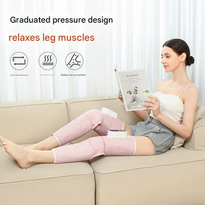 Rechargeable Air Compression Leg Massager with Heat Therapy for Knee & Calf Relief(grey-Double) Tristar Online