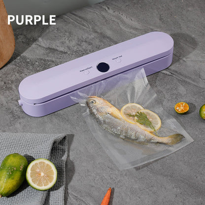 Wireless Portable Vacuum Sealing Machine - Automatic Food Sealer with LCD Display & Dual Modes(Purple) Tristar Online
