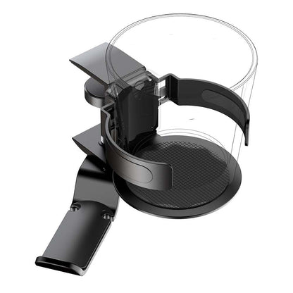 Two desktop clip-on cup holders and headphone hanger - adjustable, non-slip silicone, maximum load 15KG(black) Tristar Online