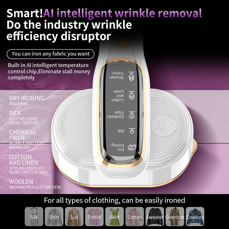 Portable Handheld Garment Steamer & Mini Iron - Smart Temperature Control, Rapid Heating & Powerful Steam for All Fabrics(White) Tristar Online