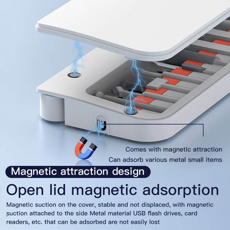 Two Multi-functional Keyboard Cleaning Kit & Ergonomic Wrist Rest with Integrated Storage(White) Tristar Online