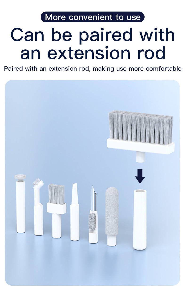 Two Multi-functional Keyboard Cleaning Kit & Ergonomic Wrist Rest with Integrated Storage(White) Tristar Online