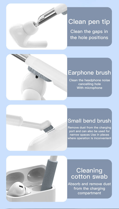 Two Multi-functional Keyboard Cleaning Kit & Ergonomic Wrist Rest with Integrated Storage(White) Tristar Online