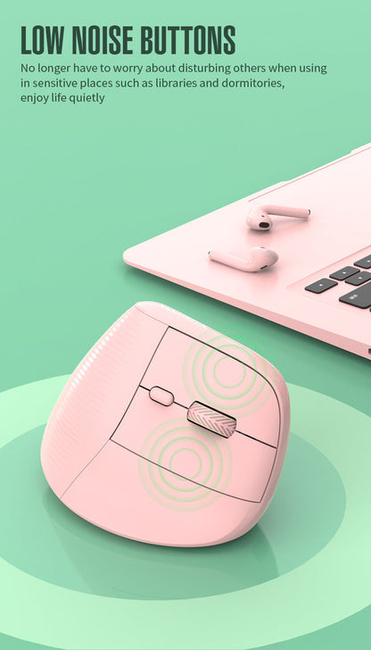 Two Ergonomic Vertical Wireless Mouse - Dual Mode (2.4G & Bluetooth), 5 Adjustable DPI, Silent Clicks, Rechargeable(black) Tristar Online