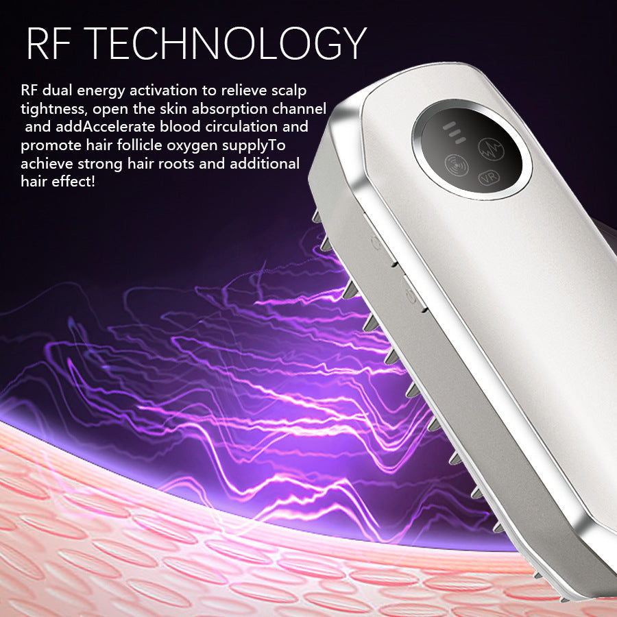 Advanced 4-in-1 Hair Growth Comb with LLLT, RF, EMS & Vibration Massage(White) Tristar Online