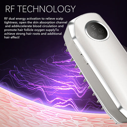 Advanced 4-in-1 Hair Growth Comb with LLLT, RF, EMS & Vibration Massage(White) Tristar Online