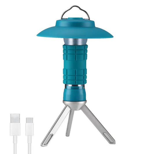 Portable Outdoor Camping Lantern with Tripod Stand, Soft Light Diffuser & USB-C Charging(blue) Tristar Online