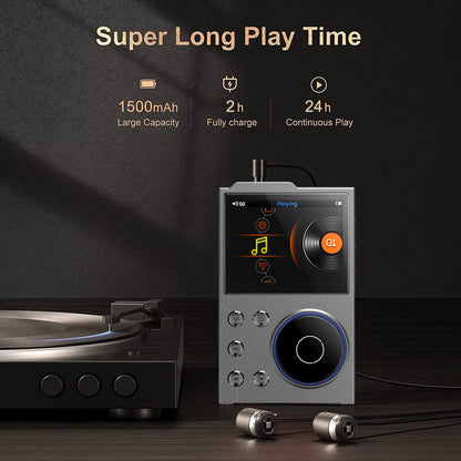 Portable Hi-Res Digital Audio Player - DSD, Dual DAC, Bluetooth 5.0, Expandable Storage(BLACK 16GB +32GB) Tristar Online
