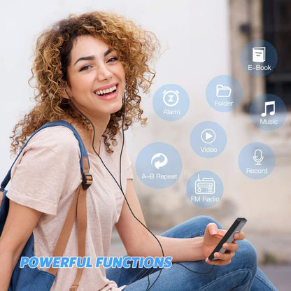 Portable Digital Music Player - Bluetooth 5.4, Hi-Fi Lossless Sound, 8GB Built-in & Expandable Storage(black 32GB) Tristar Online