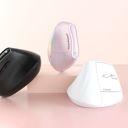 Ergonomic Vertical Mouse - Multi-Device Bluetooth5.0 & 2.4G Wireless, Adjustable DPI, Silent Click(white) Tristar Online