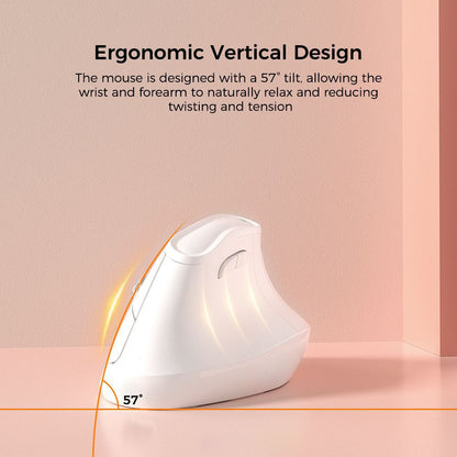 Ergonomic Vertical Mouse - Multi-Device Bluetooth5.0 & 2.4G Wireless, Adjustable DPI, Silent Click(blue) Tristar Online