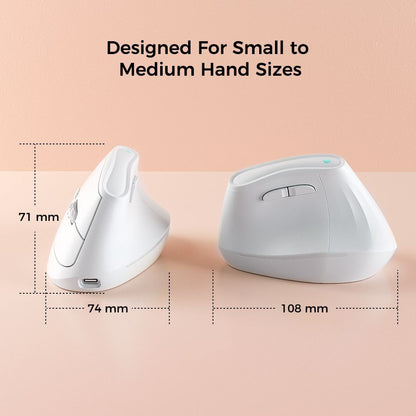 Ergonomic Vertical Mouse - Multi-Device Bluetooth5.0 & 2.4G Wireless, Adjustable DPI, Silent Click(blue) Tristar Online