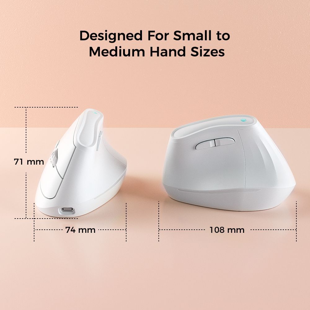 Ergonomic Vertical Mouse - Multi-Device Bluetooth5.0 & 2.4G Wireless, Adjustable DPI, Silent Click(green) Tristar Online